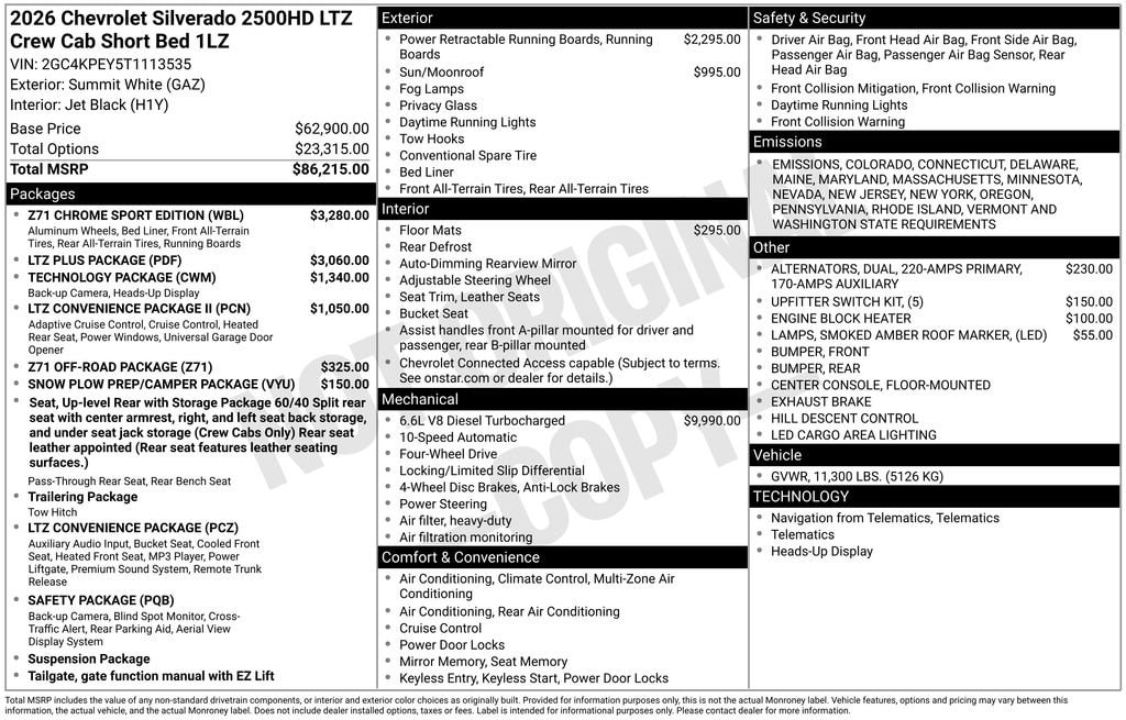 2026 Chevrolet Silverado 2500hd