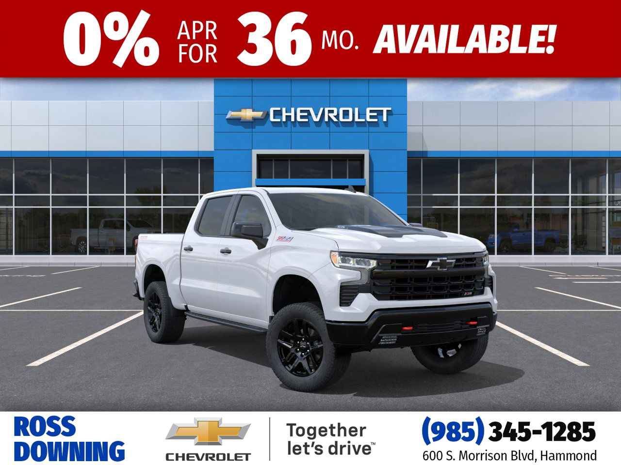 2026 Chevrolet Silverado 1500 LT Trail Boss Summit White for sale