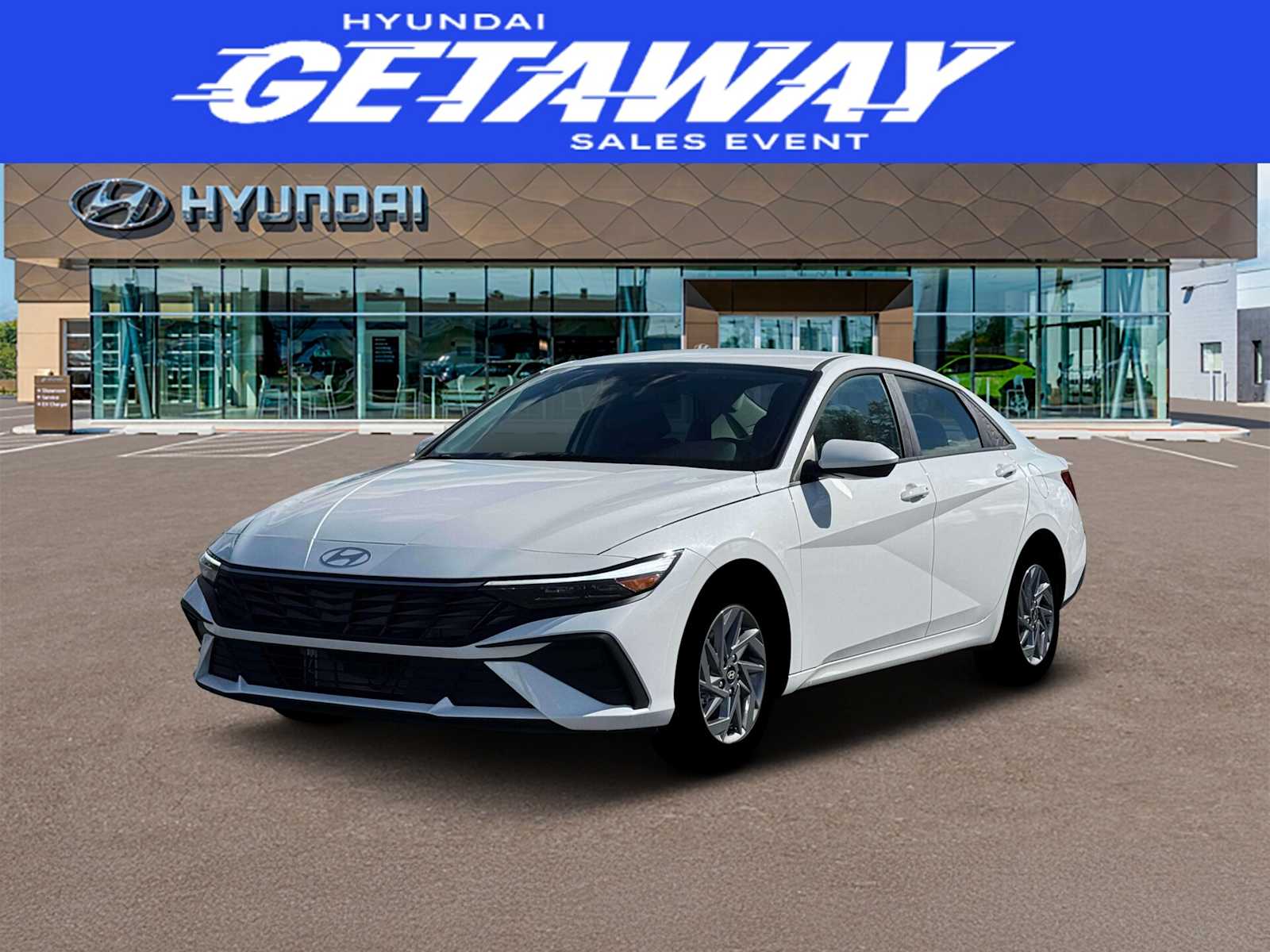 2026 Hyundai Elantra Hybrid Blue Sedan
