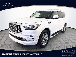 2019 INFINITI QX80 with Moonstone White Exterior