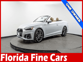2024 Audi A5 Cabriolet with Glacier White Metallic/black Roof Exterior