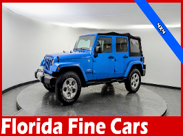 2015 Jeep Wrangler Unlimited with Hydro Blue Pearl Coat Exterior