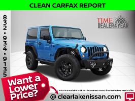 2015 Jeep Wrangler with Hydro Blue Pearl Coat Exterior