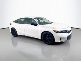 2026 Honda Civic Hatchback with Platinum White Pearl Exterior