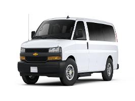 2025 Chevrolet Express Passenger with Summit White Exterior