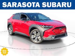 2023 Subaru Solterra with Elemental Red Pearl 2-Tone Exterior