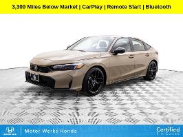 2025 Honda Civic Hatchback with Sand Dune Pearl Exterior