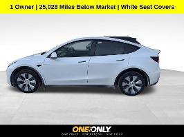 2022 Tesla Model Y with Pearl White Multi-Coat Exterior