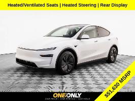 2026 Tesla Model Y with Pearl White Multi-Coat Exterior