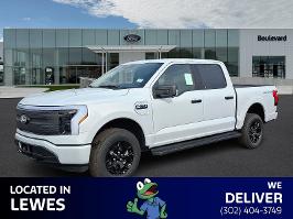 2025 Ford F-150 Lightning with Space White Exterior