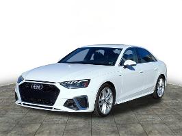 2023 Audi A4 Sedan with Glacier White Metallic Exterior