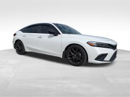 2023 Honda Civic Hatchback with Platinum White Pearl Exterior