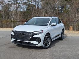 2024 Audi Q4 E-Tron with Glacier White Metallic Exterior